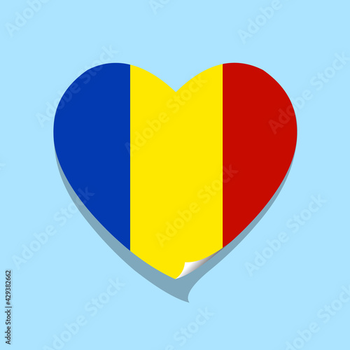 Free Download I love Chad flag heart - GFXLoad
