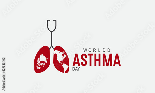 World Asthma Day Prevention and awareness Vector Concept. Banner, Poster World Asthma Day Awareness Campaign Template.