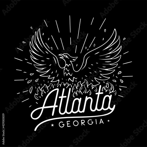 Atlanta design template. Vector and illustration.