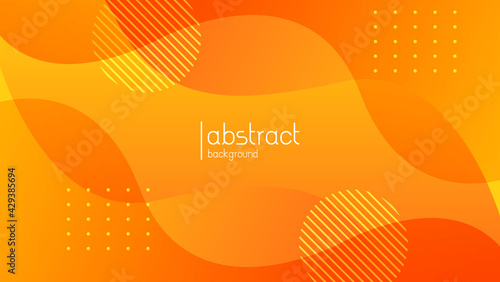 orange abstract wave background. vector illusration photo