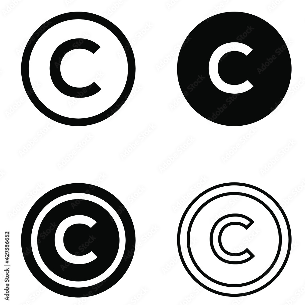 Copyright icon vector set. intellectual property illustration sign collection. Copyright icon vector set. intellectual property illustration sign collection.