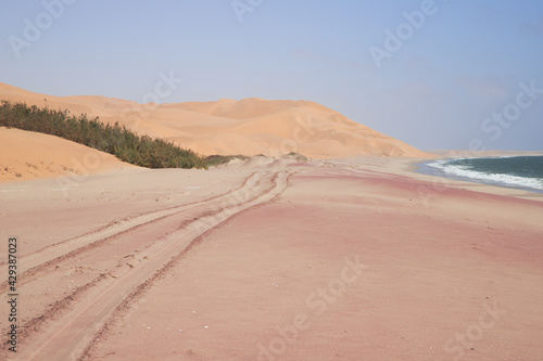  orange dunes and pink sand of the Sandwich Harbor Nature Reserve