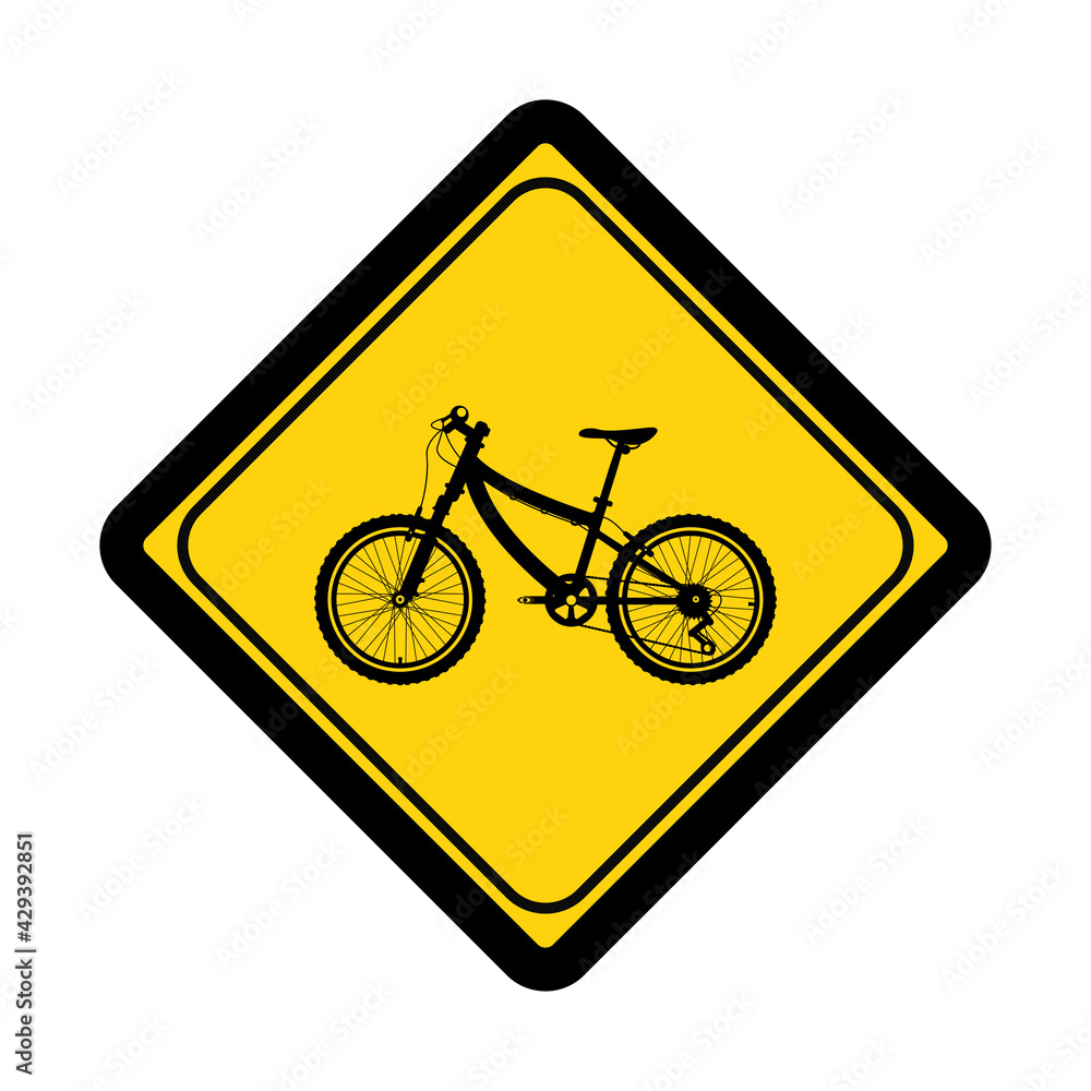 Bicycle zone sign and symbol graphic design vector illustration Bicycle zone sign and symbol graphic design vector illustration