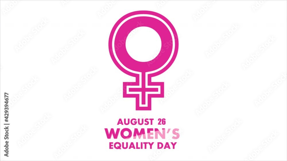 Feminine gender sign for 26 august womens equality day, art video illustration. Feminine gender sign for 26 august womens equality day, art video illustration.