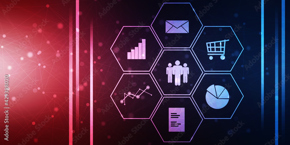 2D Digital Abstract Business Networking background 2D Digital Abstract Business Networking background