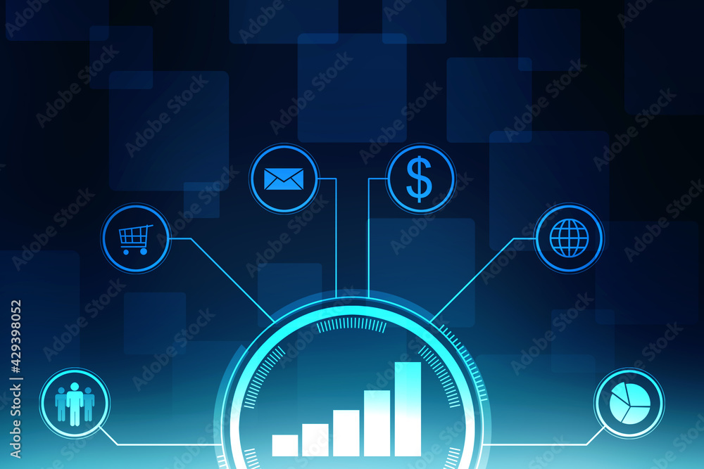 2d rendering Stock market online business concept. business Graph 2d rendering Stock market online business concept. business Graph