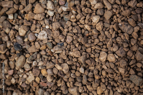 Image of stones, gravel, coarse-grained pebbles, close-up.