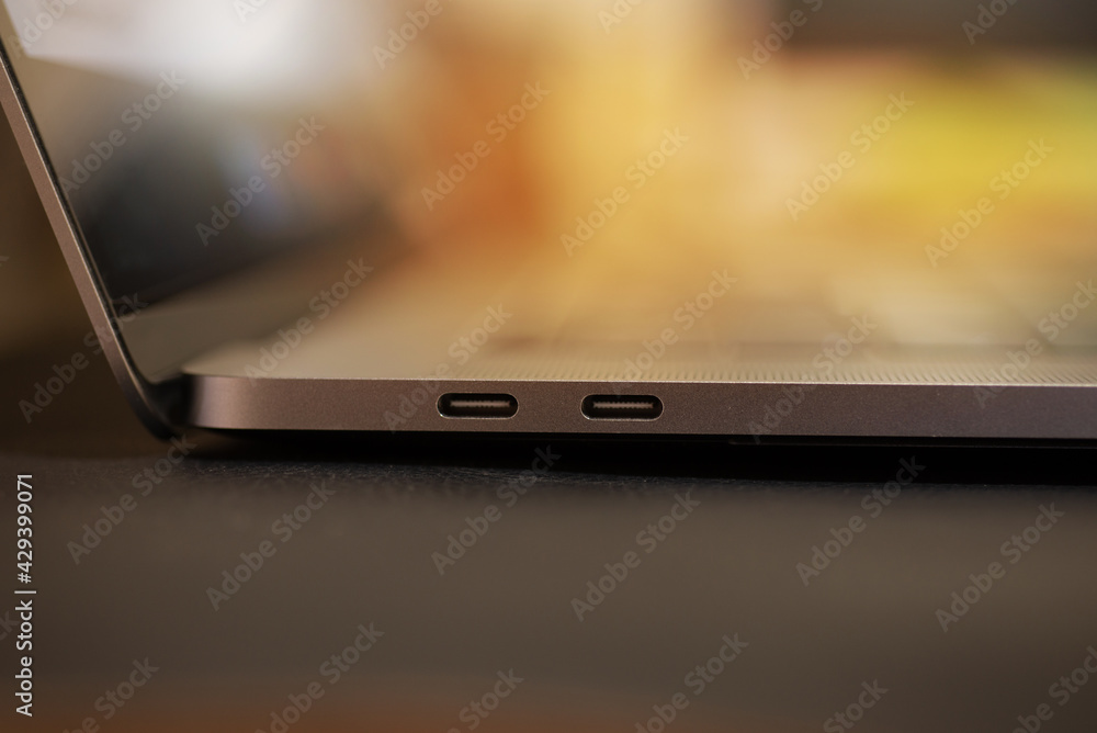Blurred laptop in technology concept. Blurred laptop in technology concept.