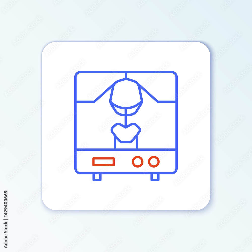 Line X-ray machine icon isolated on white background. Colorful outline concept. Vector