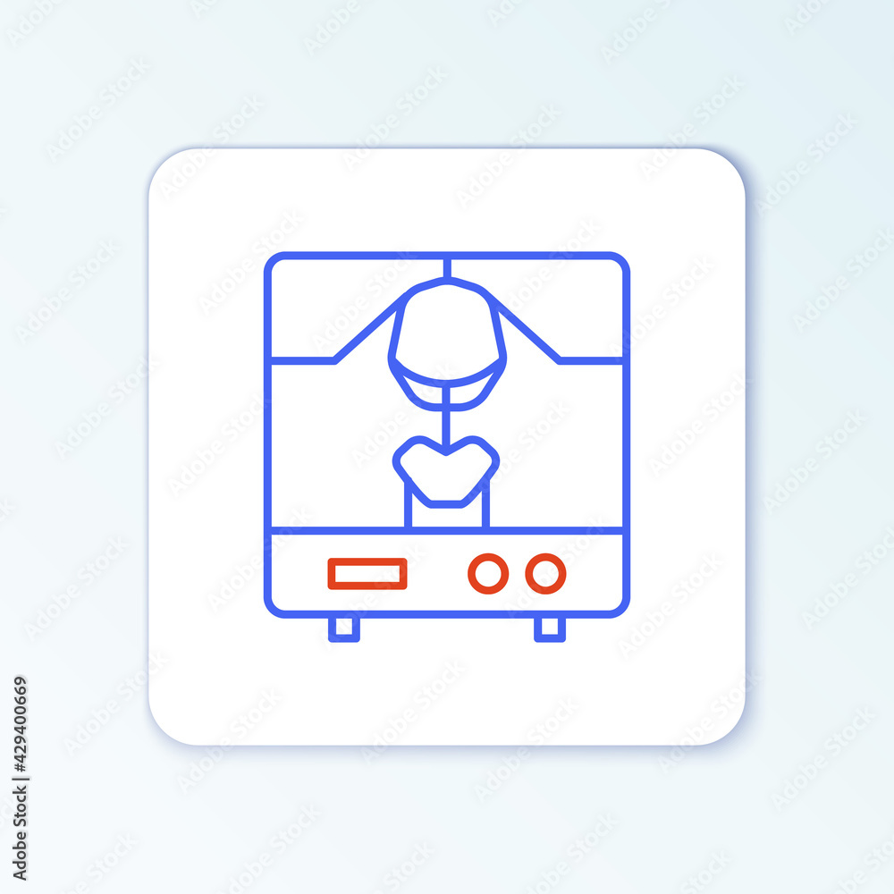Line X-ray machine icon isolated on white background. Colorful outline concept. Vector Line X-ray machine icon isolated on white background. Colorful outline concept. Vector