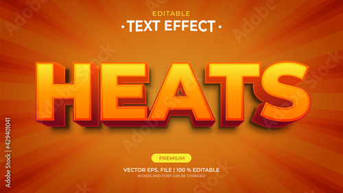 Text Effects, 3d Text Style - Heats