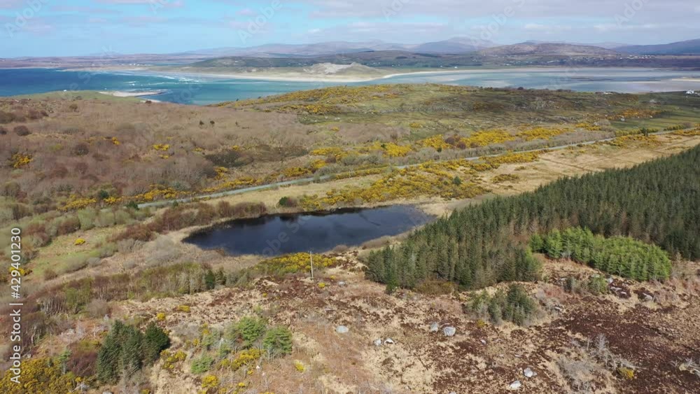 Aerial view of Cloghernasharragh Lough in County Donegal - Ireland. Aerial view of Cloghernasharragh Lough in County Donegal - Ireland.