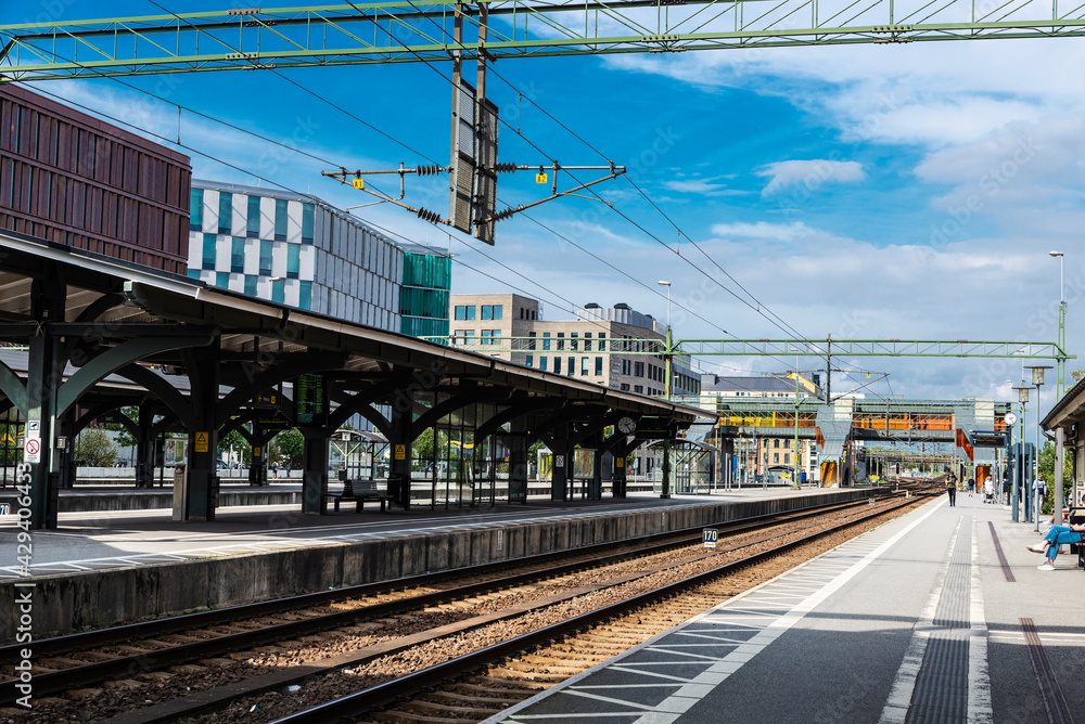 Lund railway station in Lund, Scania, Sweden
