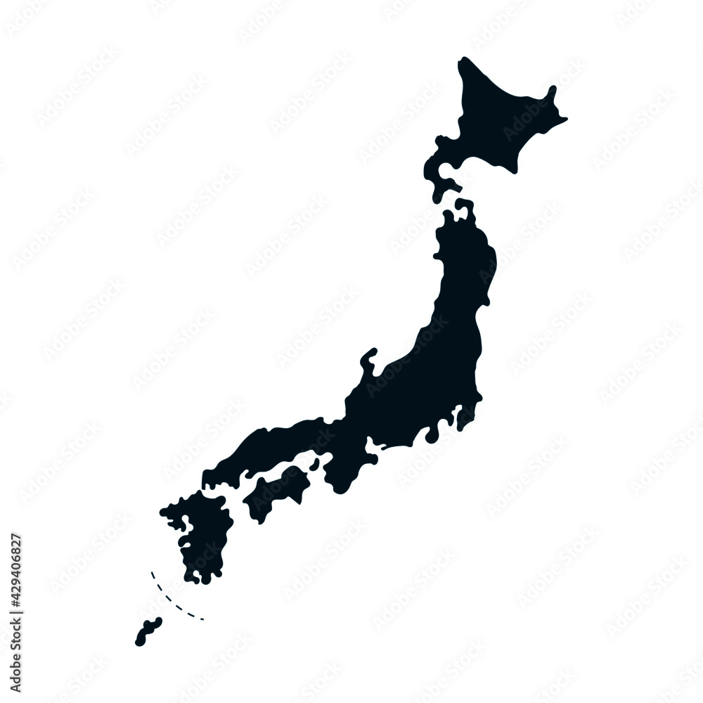 Fototapeta 日本地図 ややざっくりVer.