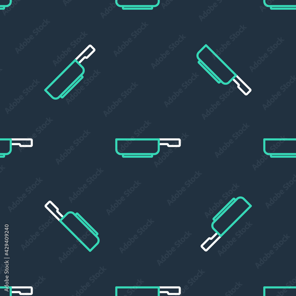 Line Frying pan icon isolated seamless pattern on black background. Fry or roast food symbol. Vector Line Frying pan icon isolated seamless pattern on black background. Fry or roast food symbol. Vector