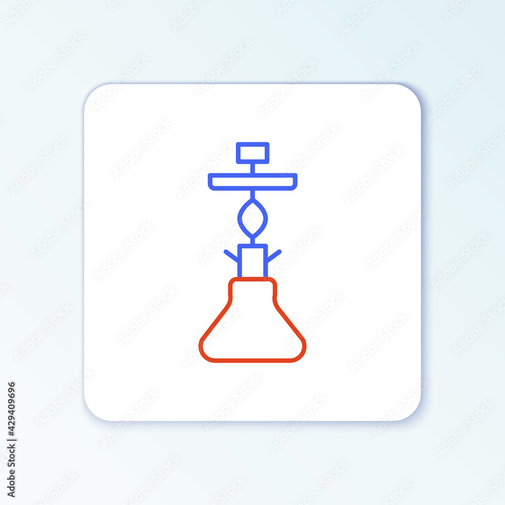 Line Hookah icon isolated on white background. Colorful outline concept. Vector Line Hookah icon isolated on white background. Colorful outline concept. Vector