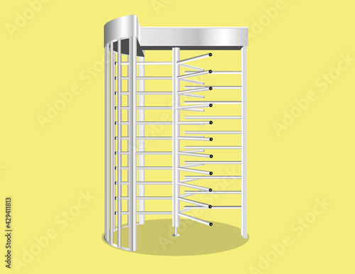 full height turnstile to block the passage without permission or identification