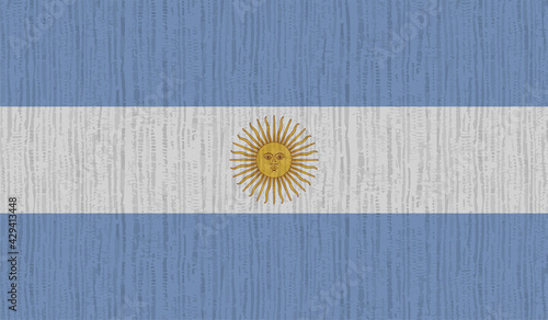 Grunge Argentina flag. Argentina flag with waving grunge texture.