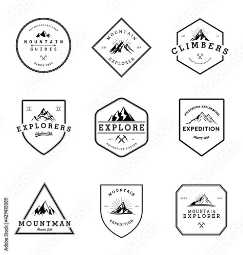 Mountain Adventure Badges Collection