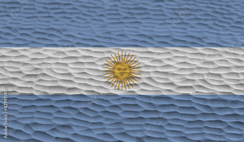 Grunge Argentina flag. Argentina flag with waving grunge texture.