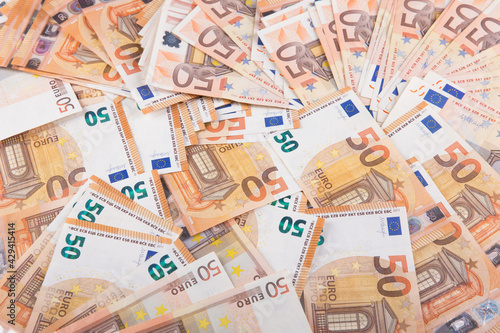 50 euro banknote background. Money. 