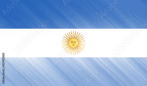 Grunge Argentina flag. Argentina flag with waving grunge texture.