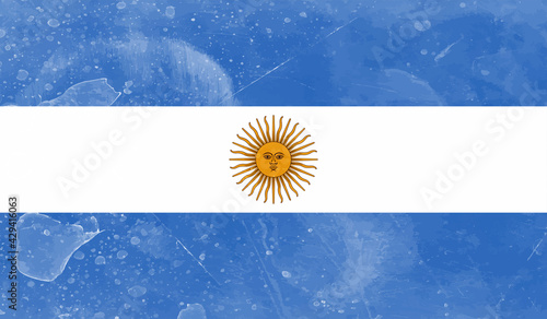 Grunge Argentina flag. Argentina flag with waving grunge texture.