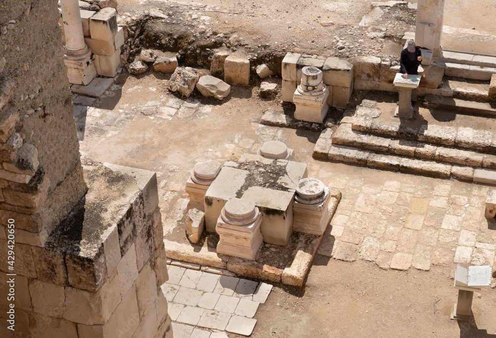 The remains of the church of St. Anne of the Byzantine period in the ruins of the city of Maresha, at Beit Guvrin, near Kiryat Gat, in Israel The remains of the church of St. Anne of the Byzantine period in the ruins of the city of Maresha, at Beit Guvrin, near Kiryat Gat, in Israel