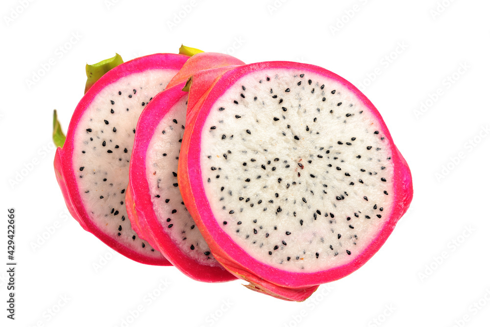 Fresh dragon fruit isolated on white background Fresh dragon fruit isolated on white background