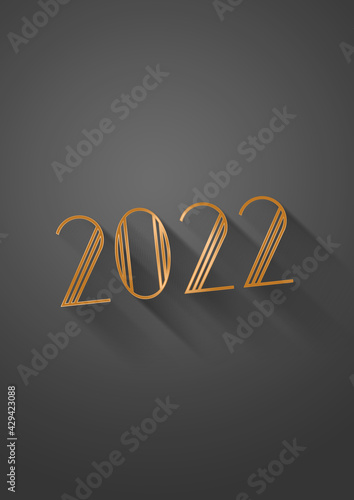 Obraz na płótnie 2022 Frohes Neues Jahr w salonie