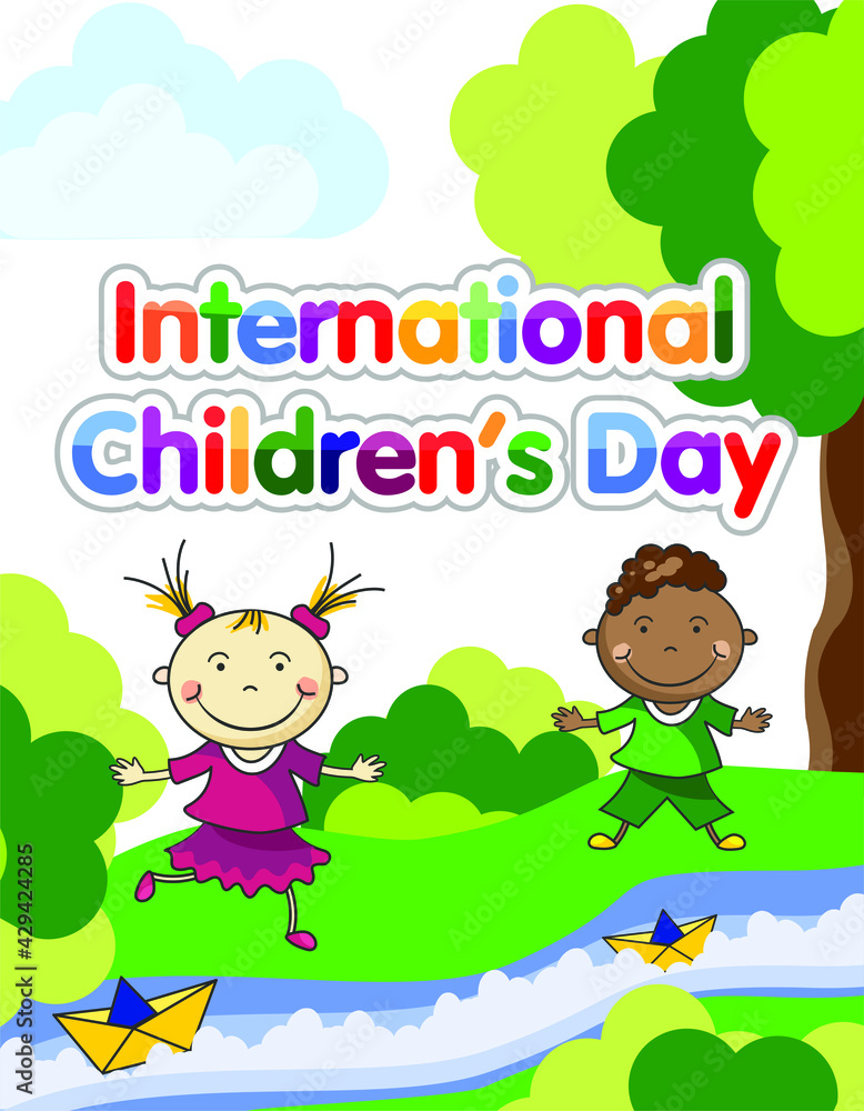 Fototapeta premium World Children's Day illustration vector