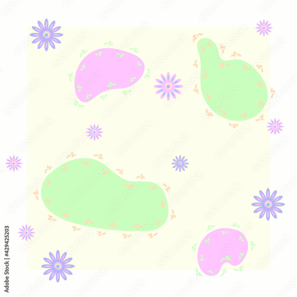 Multicolored seamless pattern in pastel colors