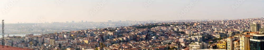 Aerial panorama of Istanbul architecture. Turkey