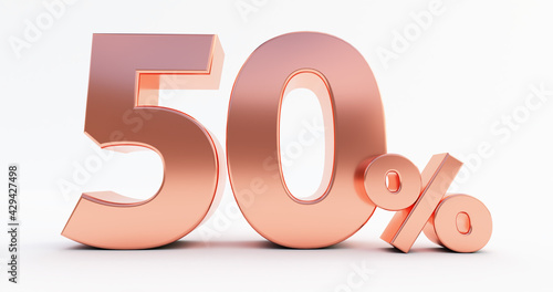 Принти на полотні 50 percent on white background