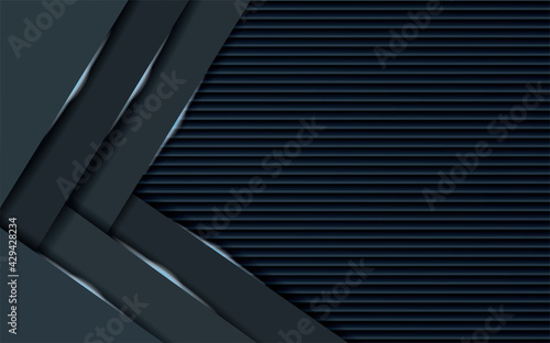 Modern black luxury background with blue line