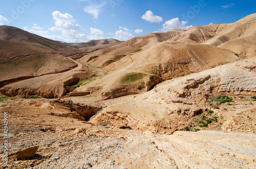 Canvas Print Desert landscape near Jerusalem, Israel.