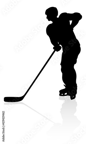 Hockey Player Silhouette