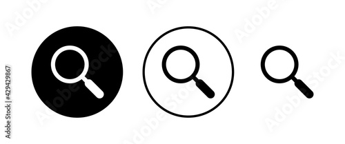 Search icons set. Glass vector icon. search magnifying glass icon. Find