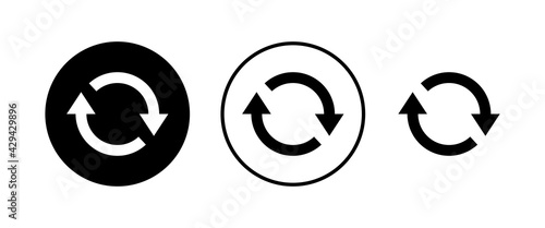 Refresh icons set. Reload icon vector. Update icon. convert icon