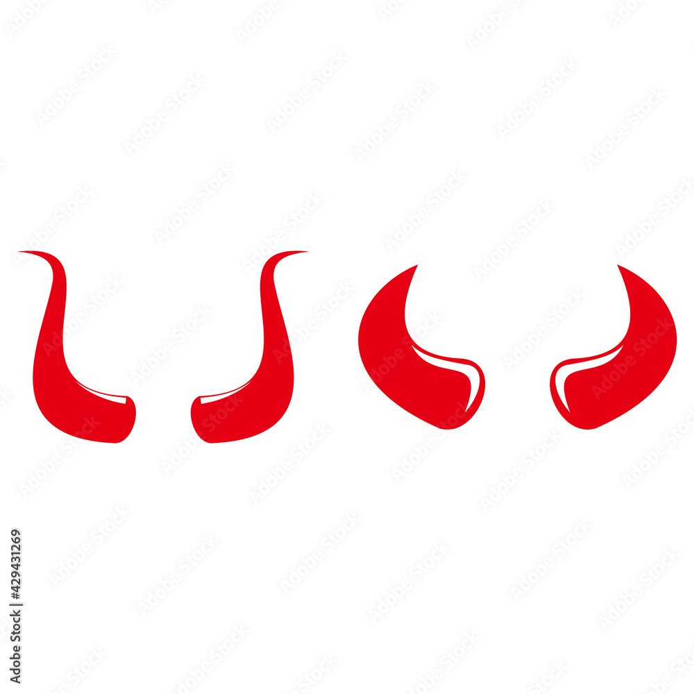 Devil set horn Vector icon design illustration Devil set horn Vector icon design illustration