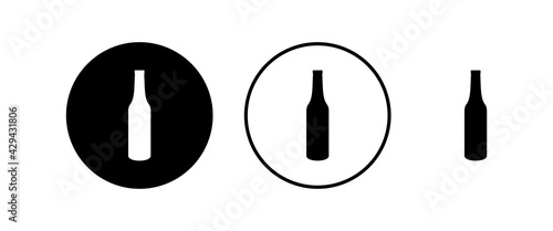 Bottle icons set. Bottle icon in trendy flat design