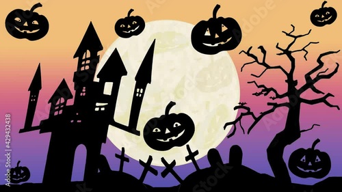 楽しいハロウィーンパーティーのためのディスプレイ