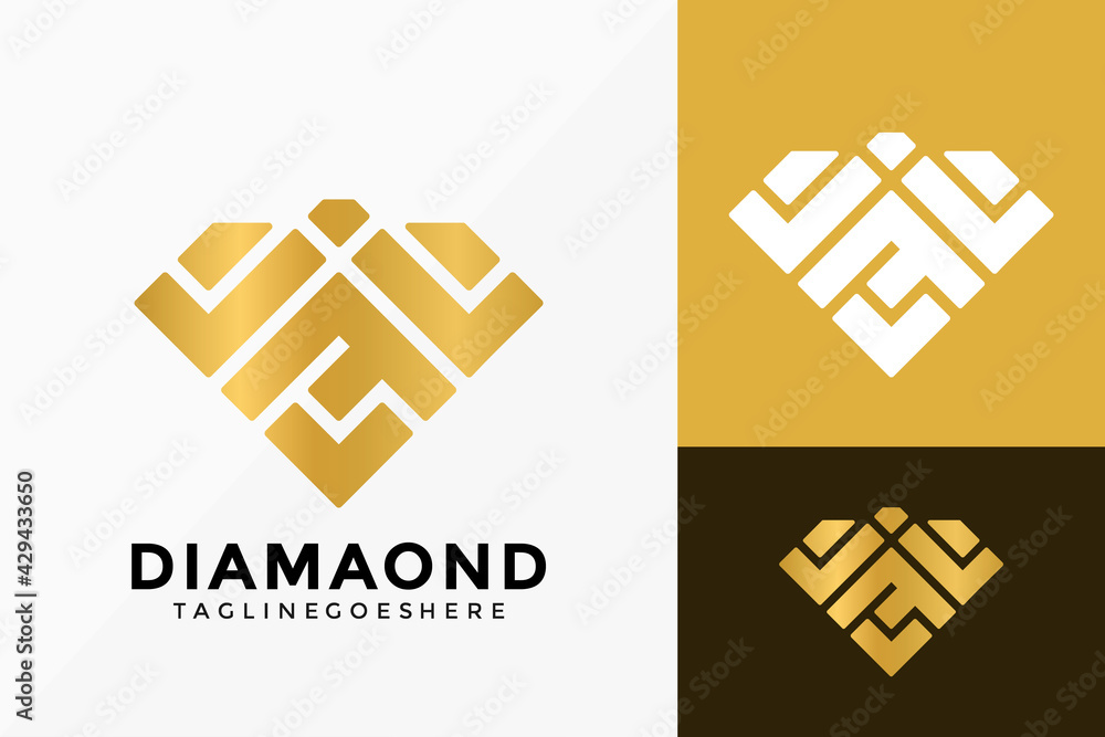 Fototapeta premium Premium Letter A Diamond Logo Vector Design. Abstract emblem, designs concept, logos, logotype element for template.