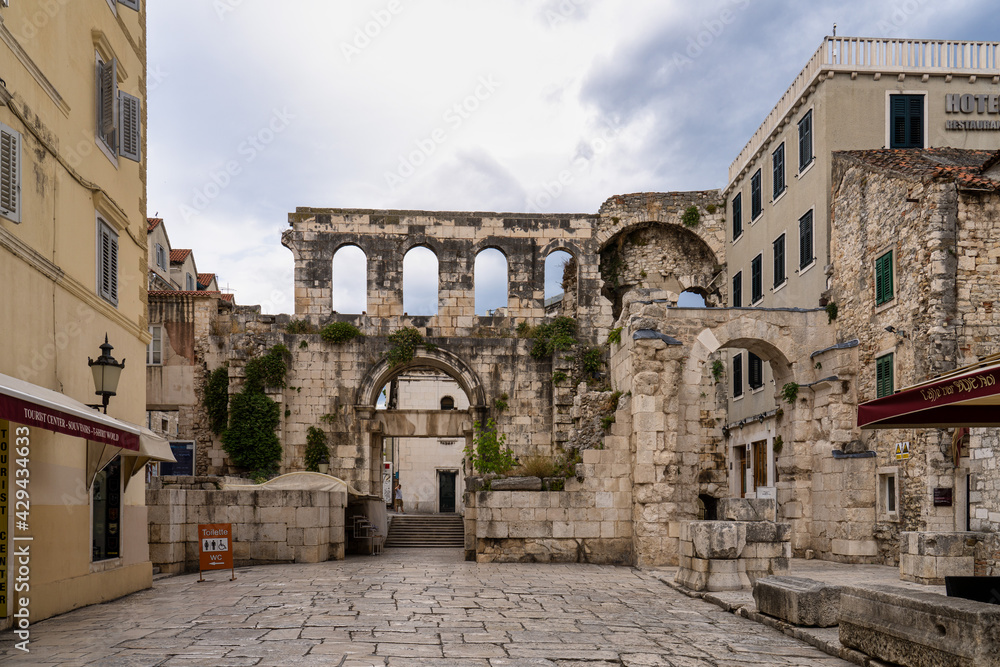 Silver gate, east entrance of the Diocletian s Palace in Split, Croatia
