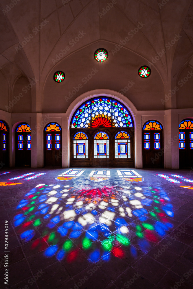 Obraz premium The Tabātabāei House is a historic house museum in Kashan, Iran. It was built around 1880, during the reign of the Qajar dynasty.
