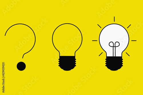 Light bulb lamp icon vector illustration.