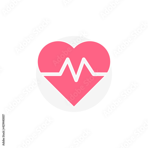 Heartbeat icon isolated on white background. Cardiogram symbol modern, simple, vector, icon for website design, mobile app, ui. Vector Illustration.