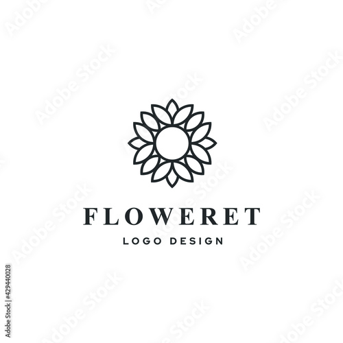 Water lily Lotus logo Flower logo - beauty spa flower symbol wellness health meditation beauty luxury natural fitness yoga lifestyle treatment petals salon organic calming cosmetics