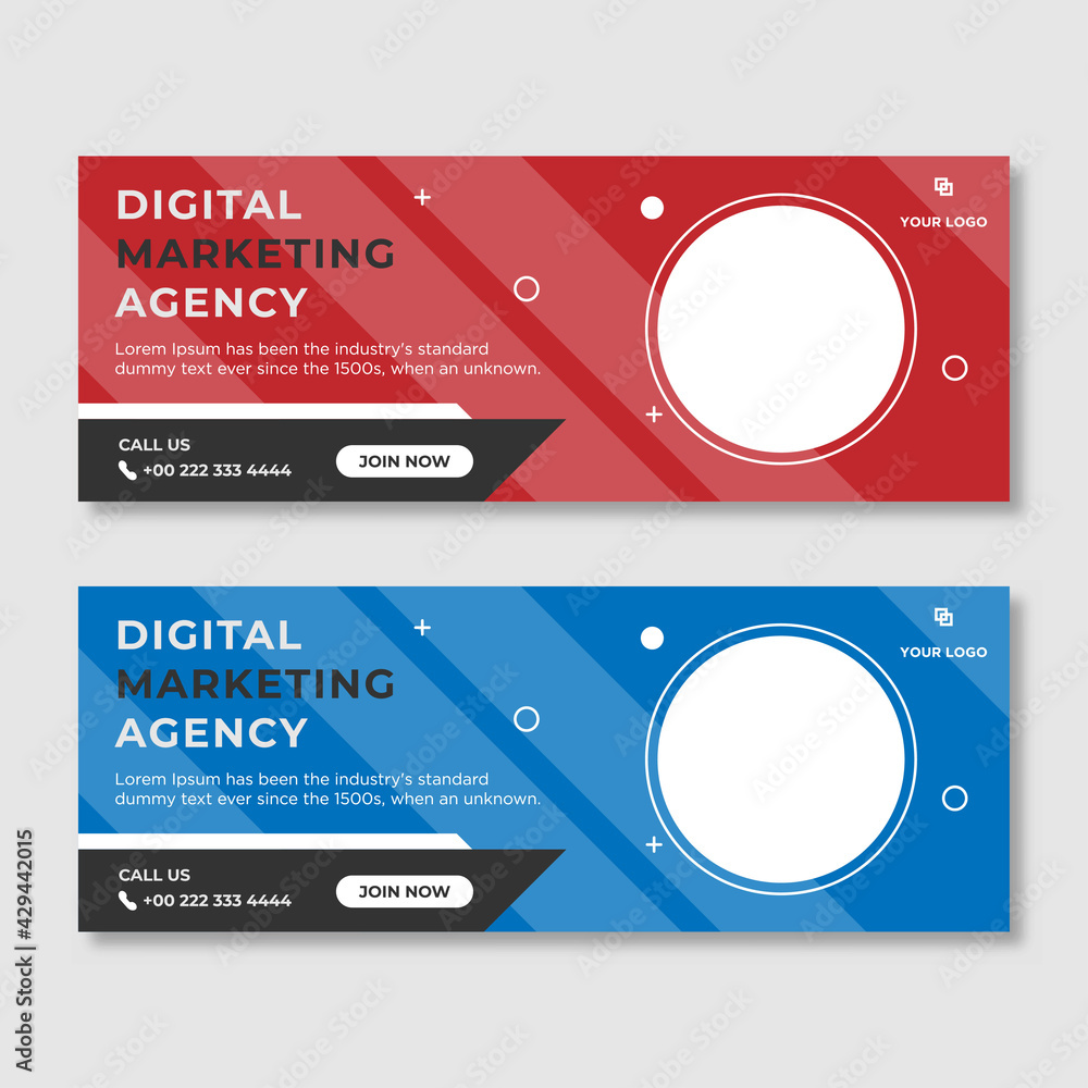 Digital marketing agency business banner template Digital marketing agency business banner template