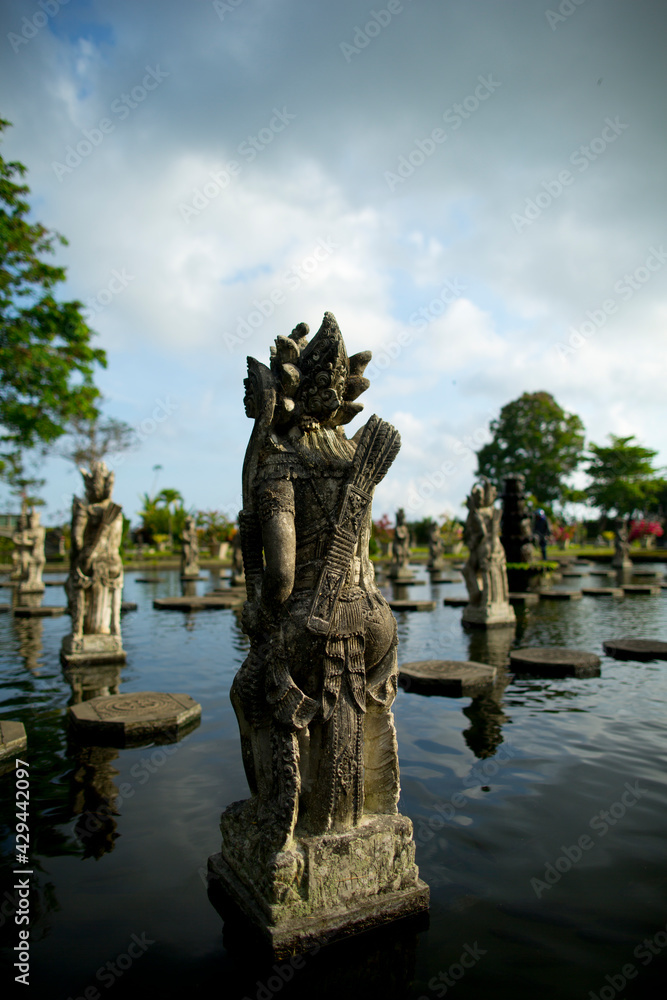 Statues in the balinese temple of Tirta Gangga